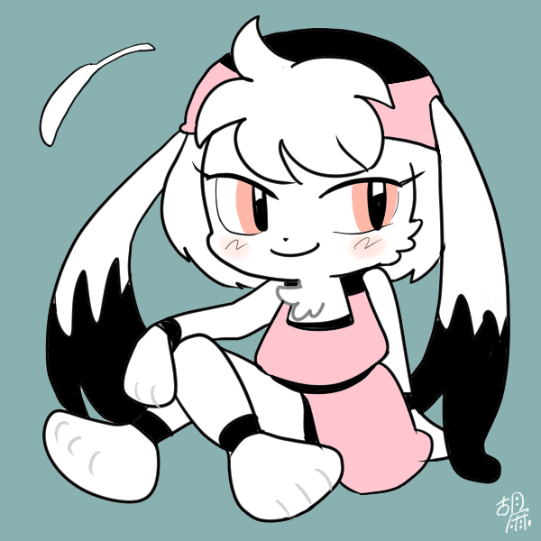 【創作】羽耳うさぎこの子も結構きにいっているので、そろそろ名前つけてあげたいな。 