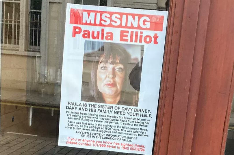 Paula Elliott from Lisburn disappeared three weeks ago. Someone must know something about the disappearance of this 52 year old woman. Please help if you can.