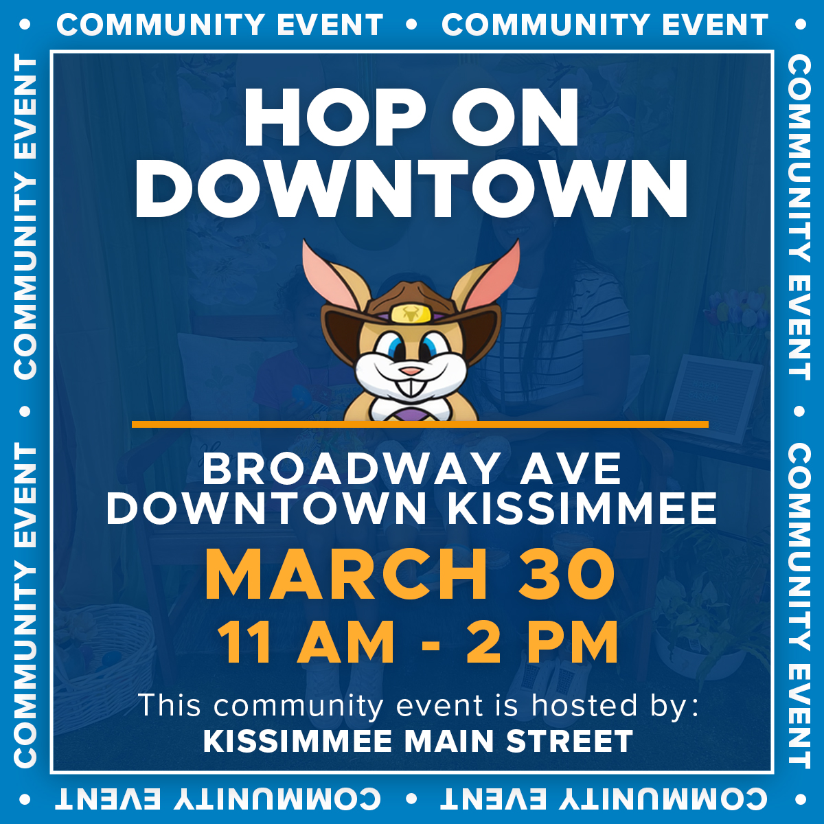 Hop on Downtown is a fun-filled Easter event in the heart of downtown Kissimmee that is perfect for the whole family! 🗓️ March 30 • 11 am - 2 pm 📍 Broadway - Downtown Kissimmee 📝 Hosted by Kissimmee Main Street
