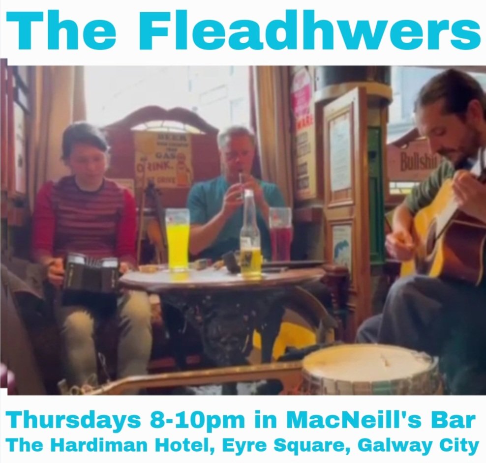 Bígí linn gach Déardaoin! 🎶😀🎶
Join us, @TheFleadhwers, Thursday evenings from 8-10 for a song-filled toe-tapping bit of music! 
MacNeill's Bar, The Hardiman Hotel. 
#EyreSquare #GalwayCity #Galway