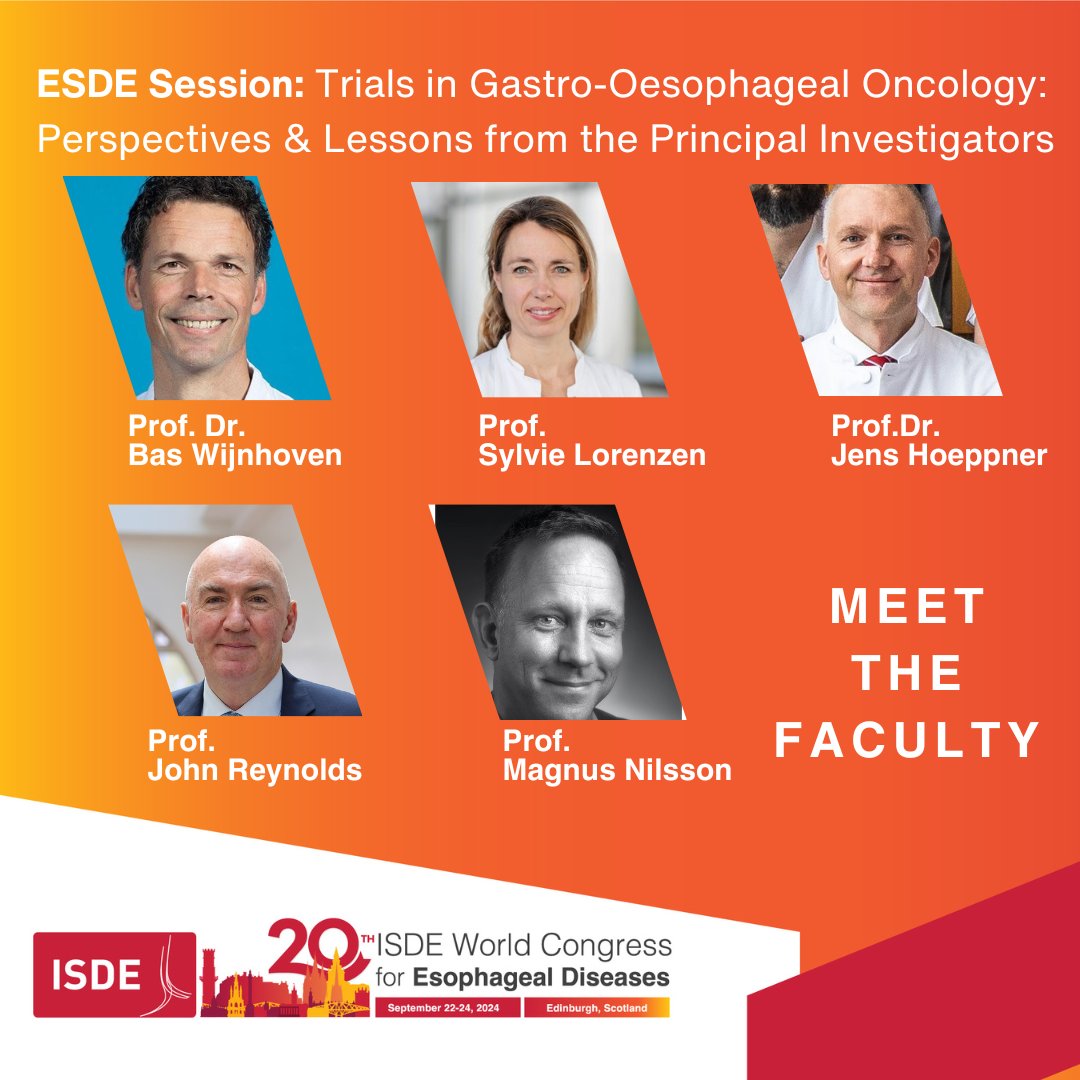 Calling all medical professionals interested in Trials in Gastro-Oesophageal Oncology. Learn from the experts at #ISDE2024 . Join us in Edinburgh! Register: isde-congress.net #ESOPHAGUS #esophagealcancer #ISDE #oesophagus