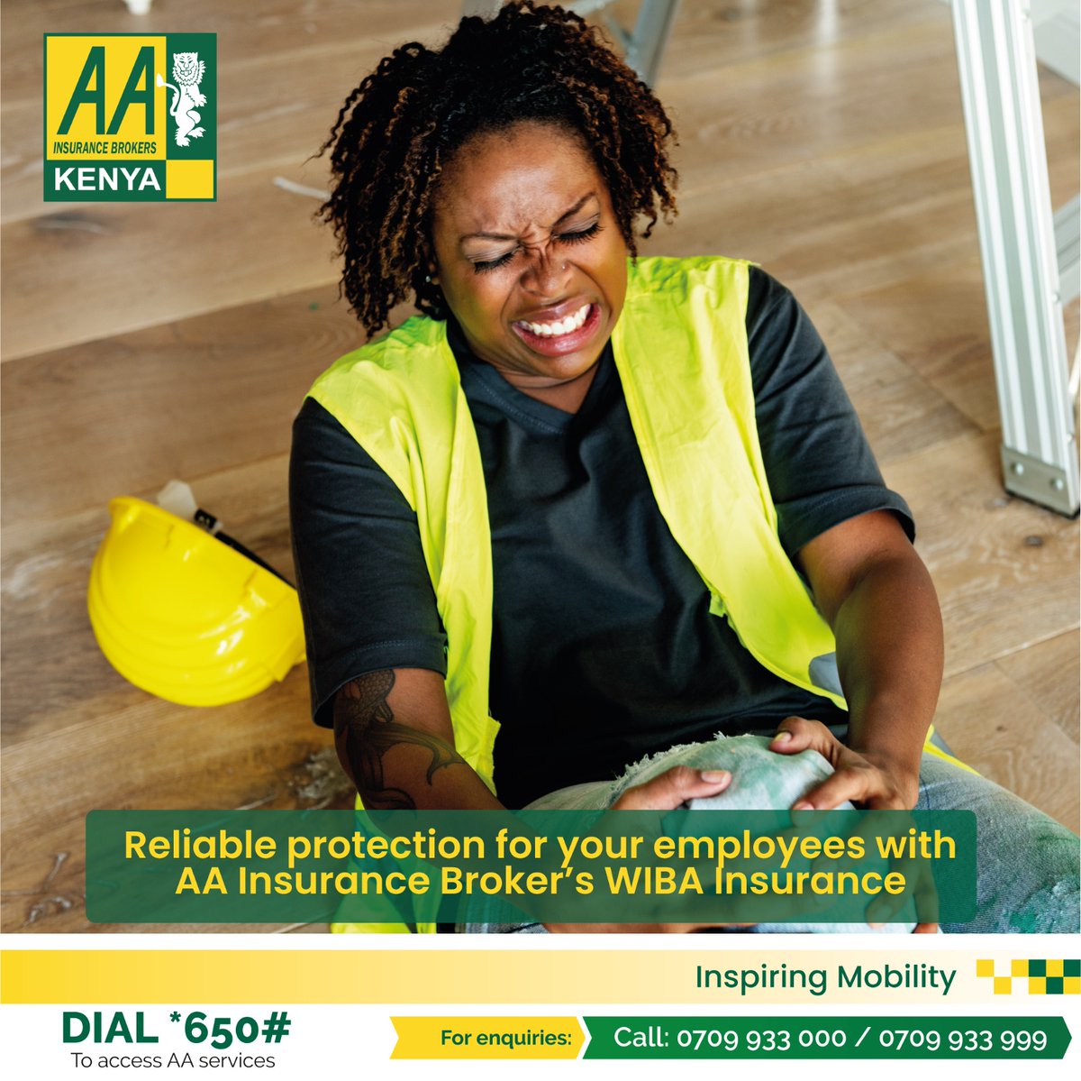As an employer, do you have WIBA insurance? The main objective of WIBA insurance cover is to provide compensation to employees for work-related injuries and diseases contracted in the course of employment. Request a free quote, call us on 0720940636 
#AAIBCares