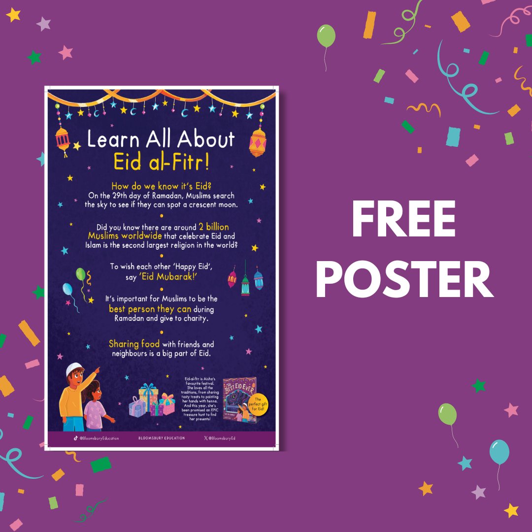 Learn all about Eid with our FREE downloadable poster! 🌟 This poster is perfect for for your classroom and for introducing children to Eid celebrations! bit.ly/3IExdgn