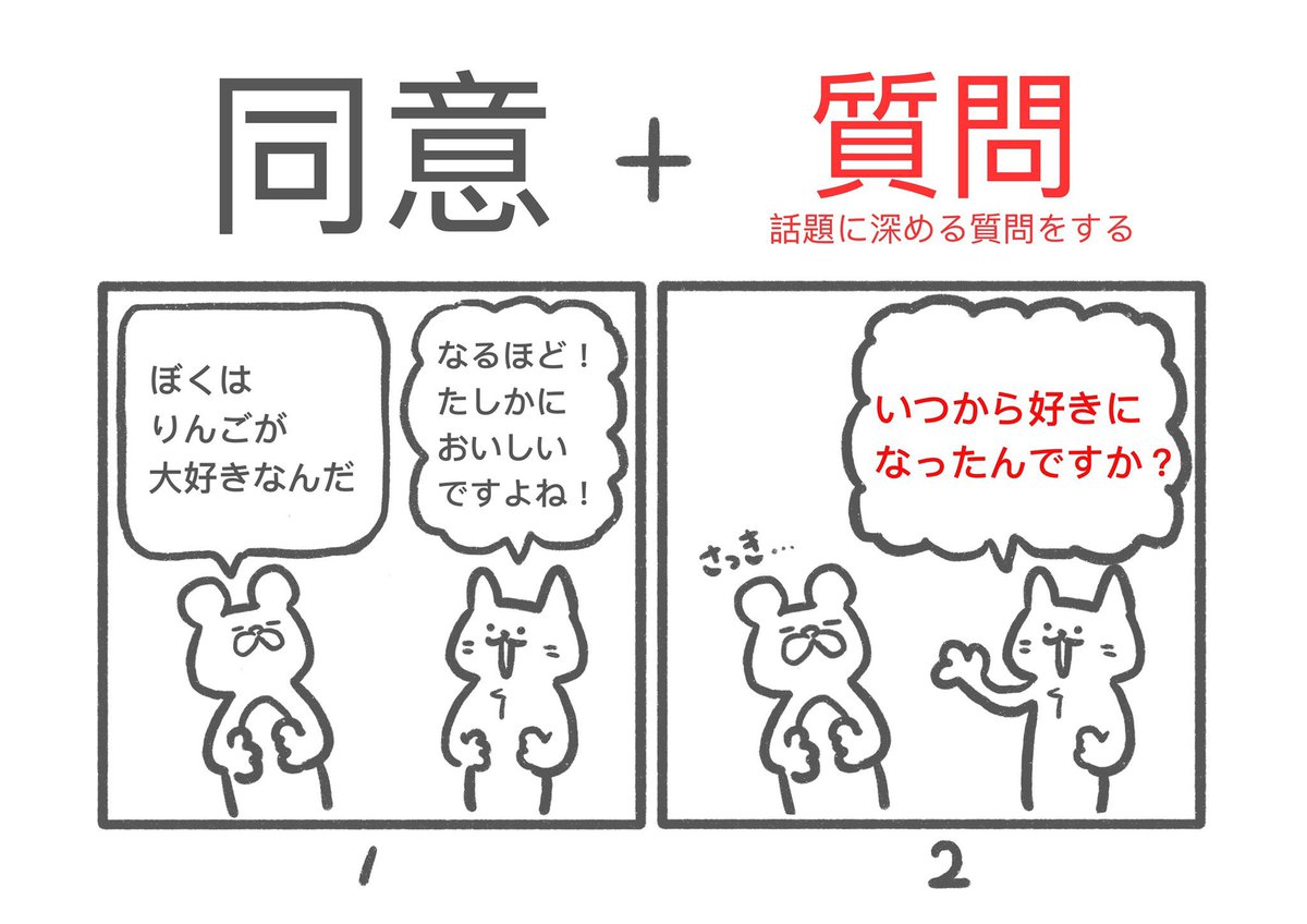 🌸新学期にお使いください4🌸

【相槌名人になろう!】
より円滑なコミュニケーションを目指して、いろんな種類の相槌を紹介!子どもにお見せして、実践演習も◯!
※相手も自分も大切にするアサーショントレーニングを参考にしています。

⚠️使用される方は「使うよ!」だけコメントおねがいします! 