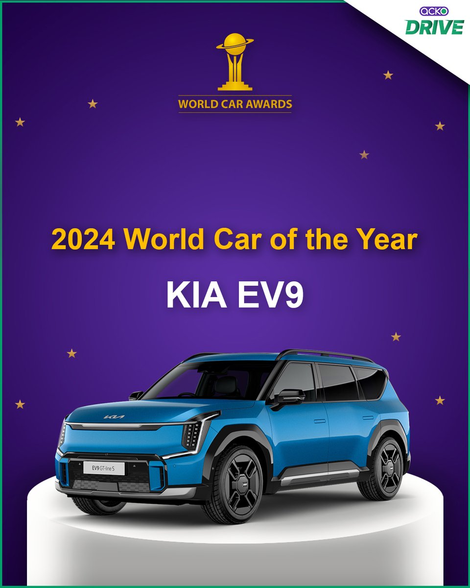 @sidpatankar @WorldCarAwards @NYAutoShow @ameya_naik @ToyotaMotorCorp @Toyota_India @volvocarsin @volvocars @KiaInd @Kia_Worldwide @Hyundai_Global @BMW @bmwindia And finally... the Kia EV9 has been crowned the 2024 World Car of the Year! This is the EV9's second award tonight! The BYD Seal and Volvo EX30 were the runners-up at this year's biggest award. #NewYorkAutoShow #NYIAS #WorldCarAwards #KiaEV9 @KiaInd