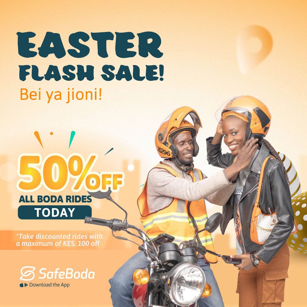 Ah! Leo ni Friday 🥳 na pia kesho ni Friday 🥳💃🏿🕺🏿! Fare isikupee stress nanii, tutakulipia nusu leo yote! Download the app here 👉🏿 bit.ly/sbappdl
#LetsNduthis #EasterSale