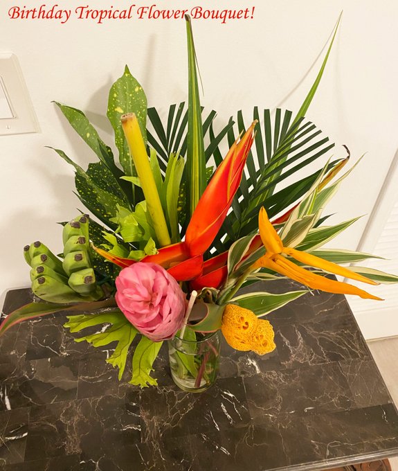 It&rsquo;s my #Birthday!!! Beautiful birthday #TropicalFlower bouquet with real #bananas one of my #Pilates<a href="/tag/birthday"class="tags">#Birthday</a><a href="/tag/tropicalflower"class="tags">#TropicalFlower</a><a href="/tag/bananas"class="tags"><span>#bananas</span></a><a href="/tag/pilates"class="tags"><span>#pilates</span></a><a href="/tag/pason"class="tags"><span>#pason</span></a><a href="/tag/pasonactress"class="tags"><span>#pasonactress</span></a>