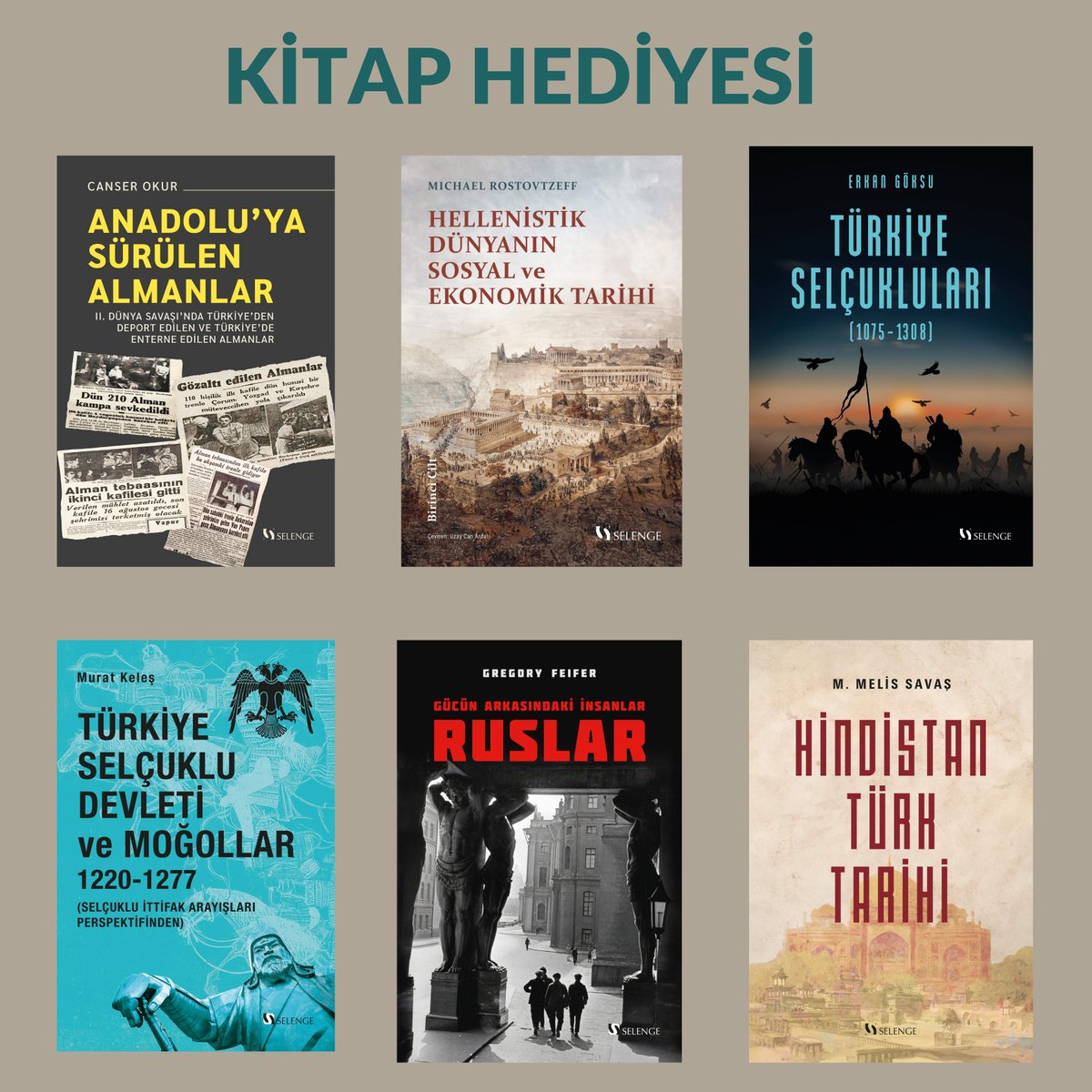 Tarihin Penceresinden (@_tarihpenceresi) on Twitter photo 📚Hediye Kitap!
Bu tweeti rt'leyip beni ve <a href="/selengeyayinevi/">Selenge Yayınları</a>'ni takip eden bir kişiye, görseldeki kitaplardan biri hediye. Son tarih 03.04.2024. Bol şanslar! 📚Hediye Kitap!
Bu tweeti rt'leyip beni ve <a href="/selengeyayinevi/">Selenge Yayınları</a>'ni takip eden bir kişiye, görseldeki kitaplardan biri hediye. Son tarih 03.04.2024. Bol şanslar!