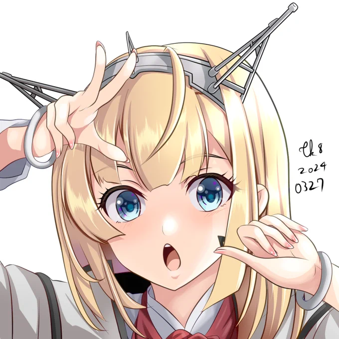 ロドニー:「木っ端ミジンコよ」(30分オーバー気味)#艦これ #艦これ版深夜の真剣お絵描き60分一本勝負 #艦これ版真剣お絵描き60分一本勝負_20240327 