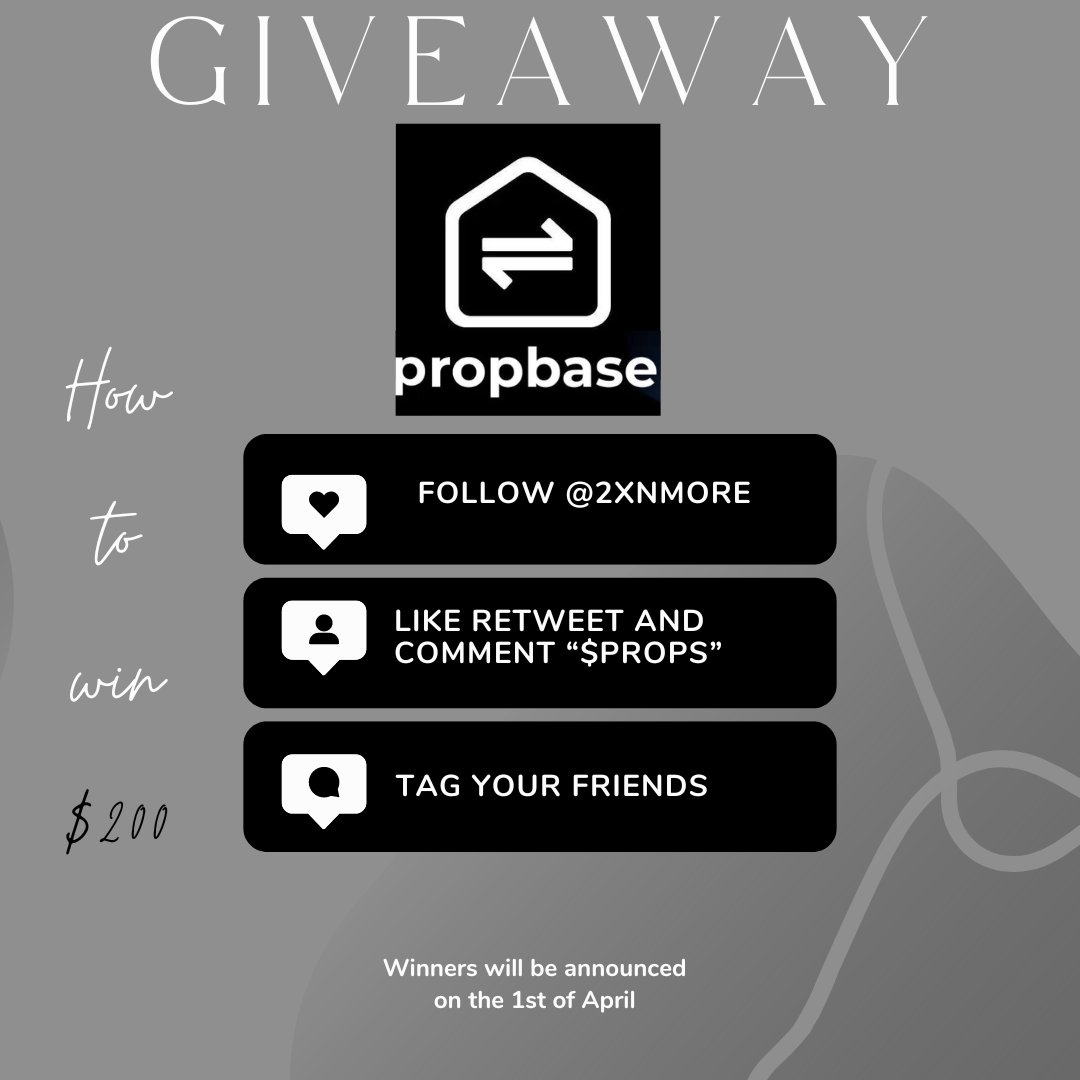 2xnmore's tweet photo. As a token of my appreciation to the community, I'm doing a $200 $PROPS giveaway 🎉

To enter:
• Follow @2xnmore
• RT, like and comment #PROPS 
• Tag 1 friend

⏰ Ending in 48hours. Good luck!
 
$NXRA $UBXS $PROPC $IOTA $TOKEN $TRADE $INX
$STRX $SOIL $CREDI $RIO $RWA $LEOX https://t.co/FT3HezhR35