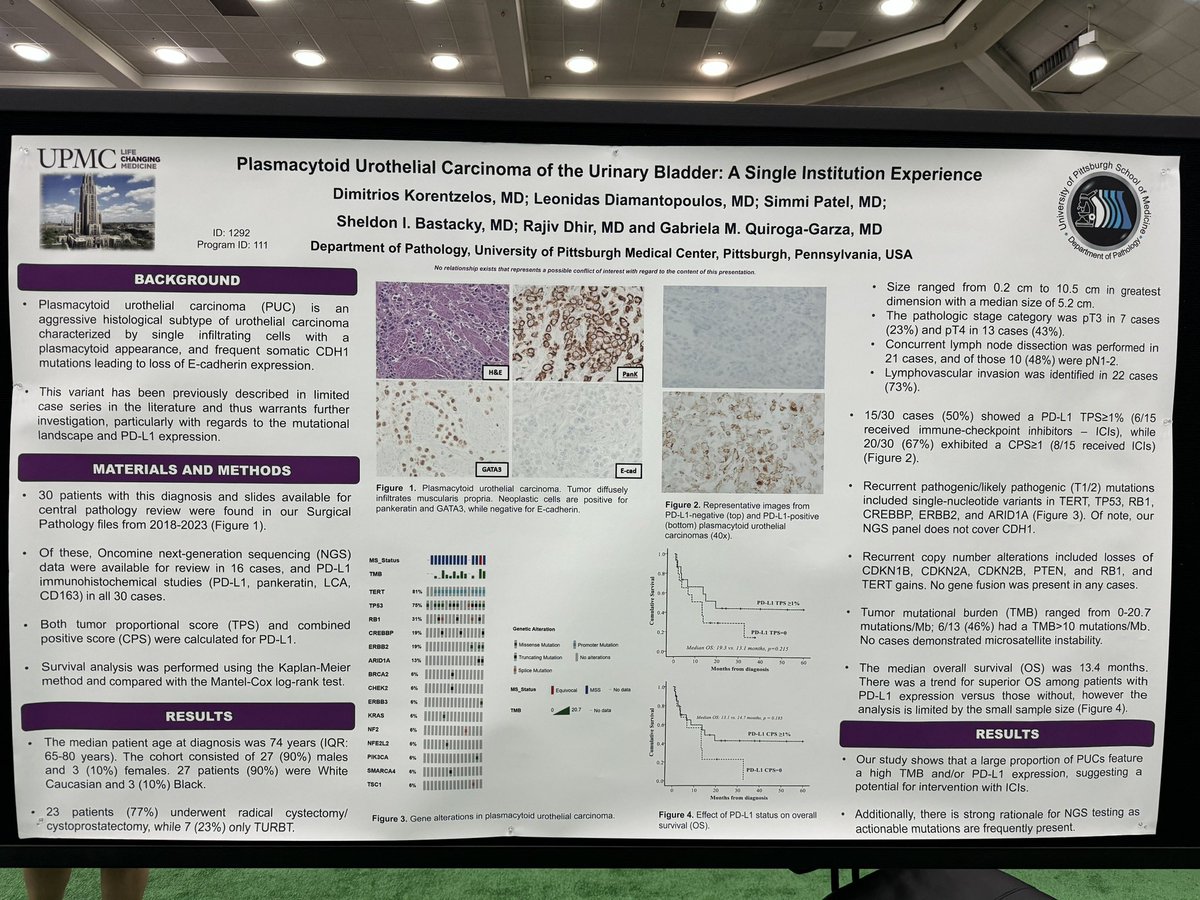 Korentzelos Dimitris (@korentzelos) on Twitter photo Last day in Baltimore! Please come by poster #111 to check our single institution experience with plasmacytoid urothelial carcinoma of the bladder focusing on NGS findings and PD-L1 expression! #USCAP2024 #gupath #PathTwitter <a href="/Quiroga_GM/">Gabriela M. Quiroga-Garza, MD</a> <a href="/UPMCPath/">UPMC Pathology Residency Program</a> <a href="/UPMCPathology/">UPMC Pathology</a> Last day in Baltimore! Please come by poster #111 to check our single institution experience with plasmacytoid urothelial carcinoma of the bladder focusing on NGS findings and PD-L1 expression! #USCAP2024 #gupath #PathTwitter <a href="/Quiroga_GM/">Gabriela M. Quiroga-Garza, MD</a> <a href="/UPMCPath/">UPMC Pathology Residency Program</a> <a href="/UPMCPathology/">UPMC Pathology</a>