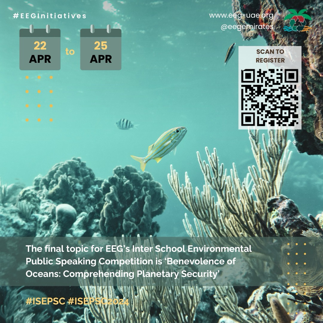 eegemirates's tweet photo. The world's #oceans are the #foundation of life. Generating over half of the world's #oxygen, they’re a crucial regulator of the Earth's #climate. #EEG 's 4th topic for #ISEPSC is, ''Benevolence of Oceans: Comprehending #PlanetarySecurity'. Register now: https://t.co/K71xxYHeB9 https://t.co/yR71i0Cj4f