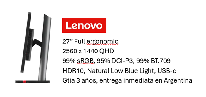 SupportITBsAs's tweet photo. Monitores #Lenovo QHD
Monitor profesional
Cumple con normas ergonómicas y mediombientales para mayor productividad y sustentabilidad.
Precio en moneda local al mejor tipo de cambio 🆗
Consultas info@support.com.ar https://t.co/XOBrNmw1qQ