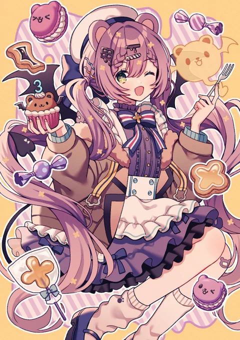 #あくまでくまのえ#栞月つみき3周年 
