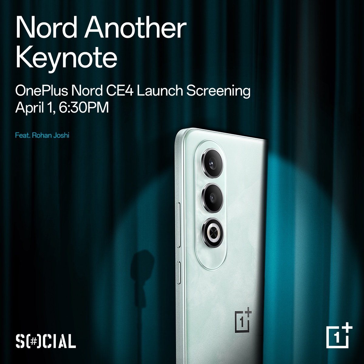🚀 Don't miss the OnePlus Nord CE4 Launch screening at your friendly neighbourhood SOCIAL! 📱 Join us for the live keynote, while you enjoy unlimited #drnks and finger-foods for an hour💥🙌

📆April 1st
🔗 Book now insider.in/go/one-plus-no…

#OnePlus #OnePlusNordCE4 #AllPowerAllYou