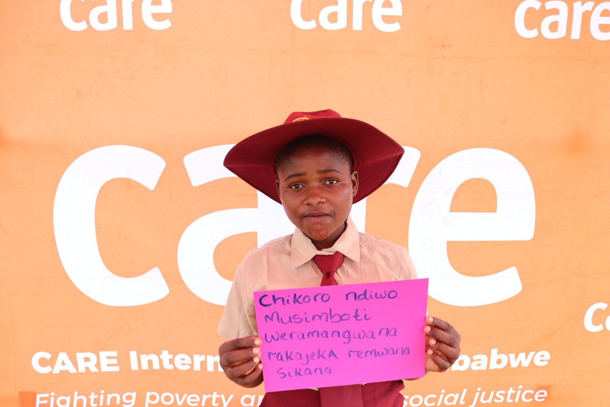 CAREZimbabwe's tweet photo. 2/2One of our highlights was witnessing the #inspiringvoices of pupils we are working with under the #START4GIRLS project present their advocacy position paper, passionately calling for a holistic approach from the government to combat the issue of #childmarriage in their area. https://t.co/ymcSd7jnws