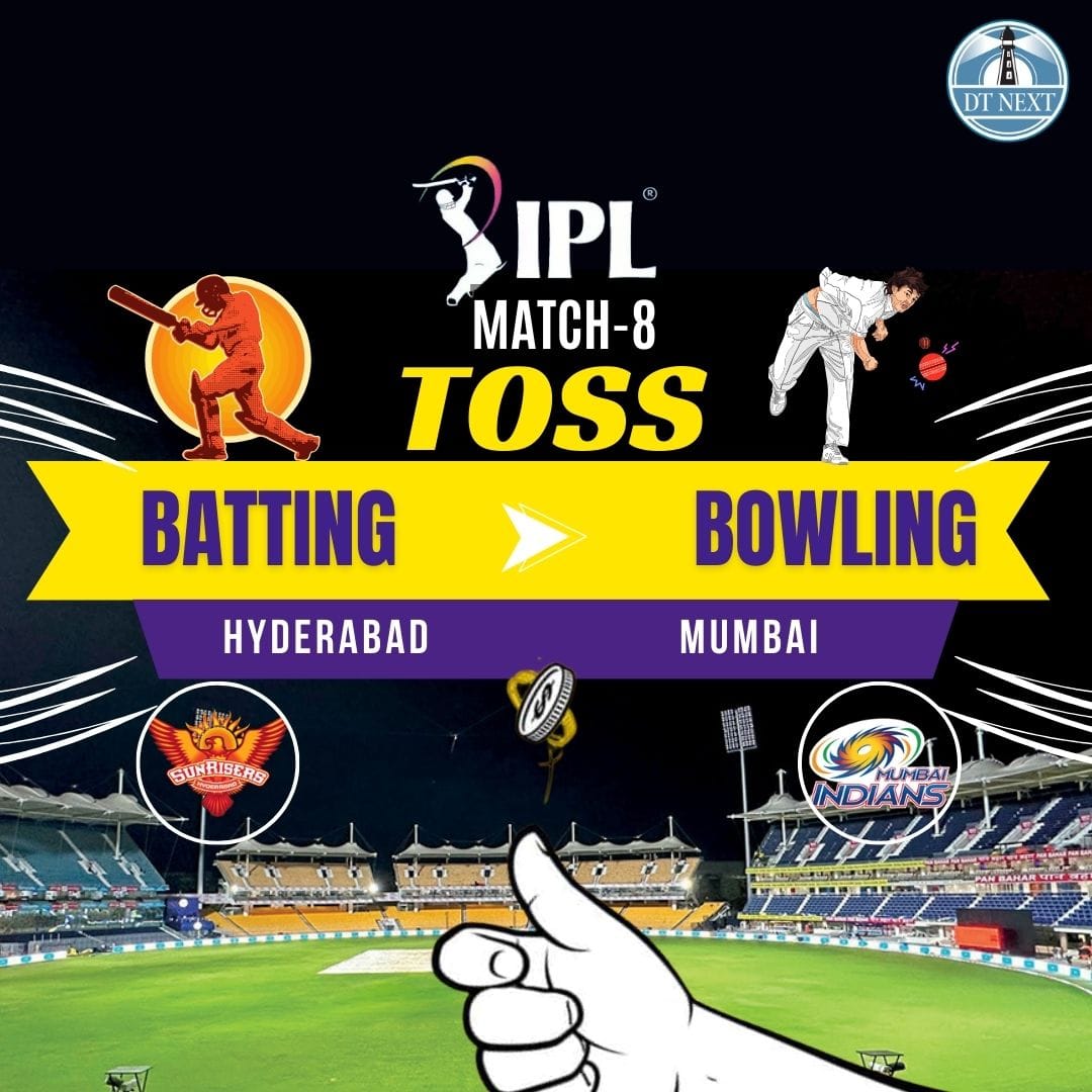 dt_next's tweet photo. #CricketUpdate: Mumbai wins the toss and opts to bowl first.
#Mumbai #Rohitsharma #Suryakumaryadav #Ishankishan #Timdavid #Hardikpandya #Arjuntendulkar #Jaspritbumrah #Piyushchawla #Geraldcoetzee #DuniyaHilaDengeHum #Abdulsamad #Glennphilps #Mayankagarwal #orangeornothing https://t.co/16HRm0USi0