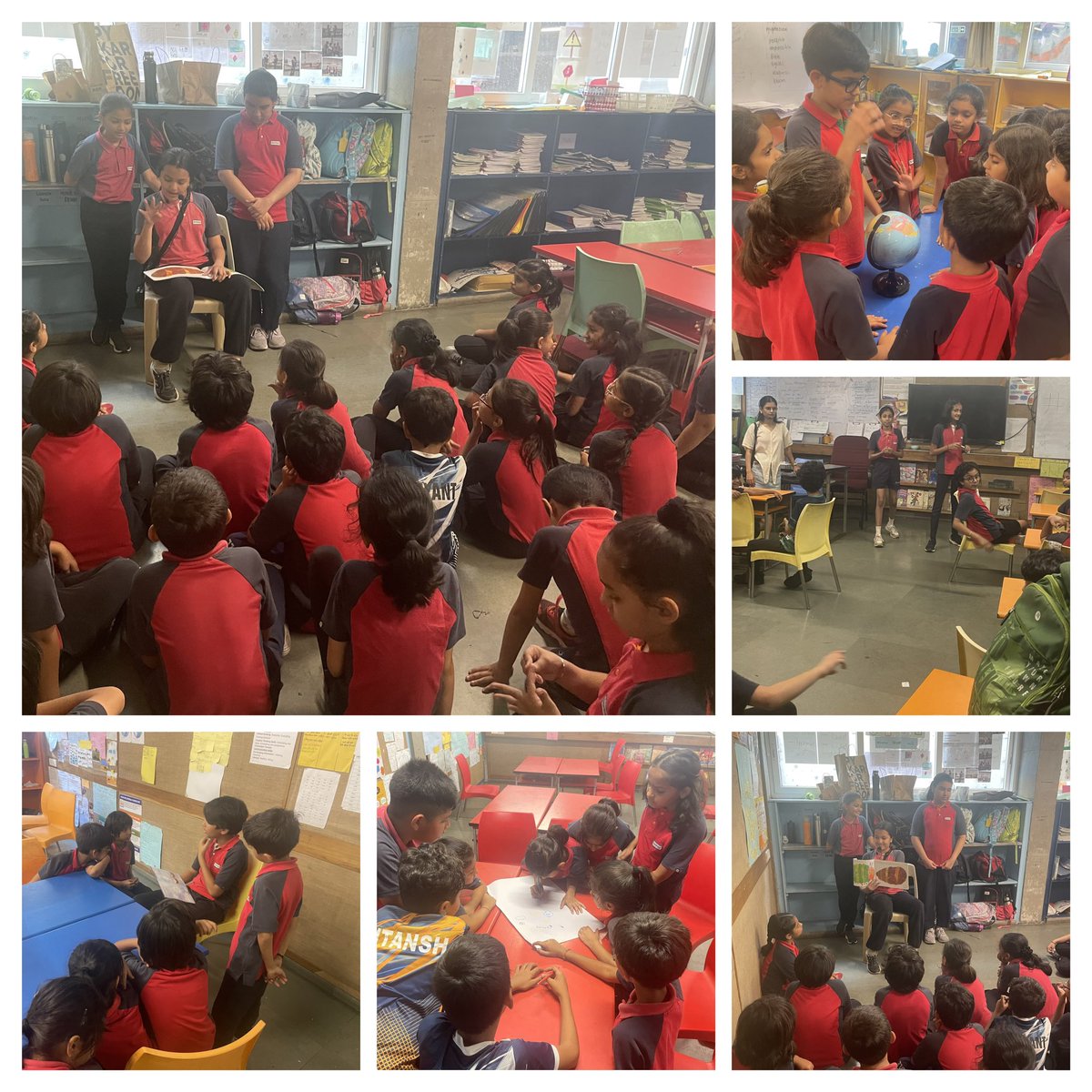 Grade 6 Ss demonstrated their commitment to being Caring Communicators by sharing insights on life-sustaining conditions with Grade 2 peers. Through innovative &amp; interactive peer teaching, they inspired exploration of Earth's favorable conditions for life. 🌍