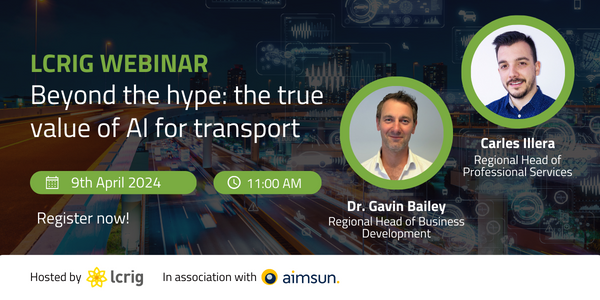 💻 What is the true value of AI for transport? Sign up to this upcoming webinar to learn how AI plays a key role in @aimsun's data-driven solutions: lcrig.org.uk/2024/02/07/lcr…