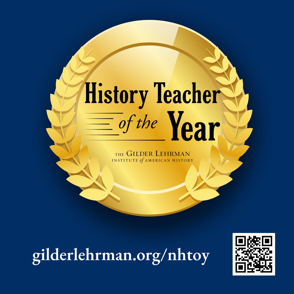Nominate an outstanding K–12 teacher in your community for the 2024 National History Teacher of the Year! State winners will receive $1,000. The national winner will receive $10,000 and a ceremony in their honor in NYC. ➡️ gilderlehrman.org/nhtoy #sschat #NHTOY #HTOY