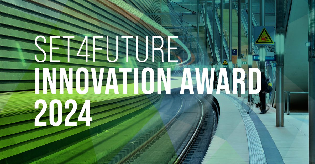 Mit eurer innovative Lösung beim #SET4FUTURE Innovation Award bewerben🏆 @RailS_eV sucht innovative Produkte, Technologien, Lösungen & Geschäftsmodelle, die ein Aushängeschild für die #Bahnindustrie der Zukunft sind. Bewerbungs-Deadline ist der 30. April rail-s.de/set4future-inn…