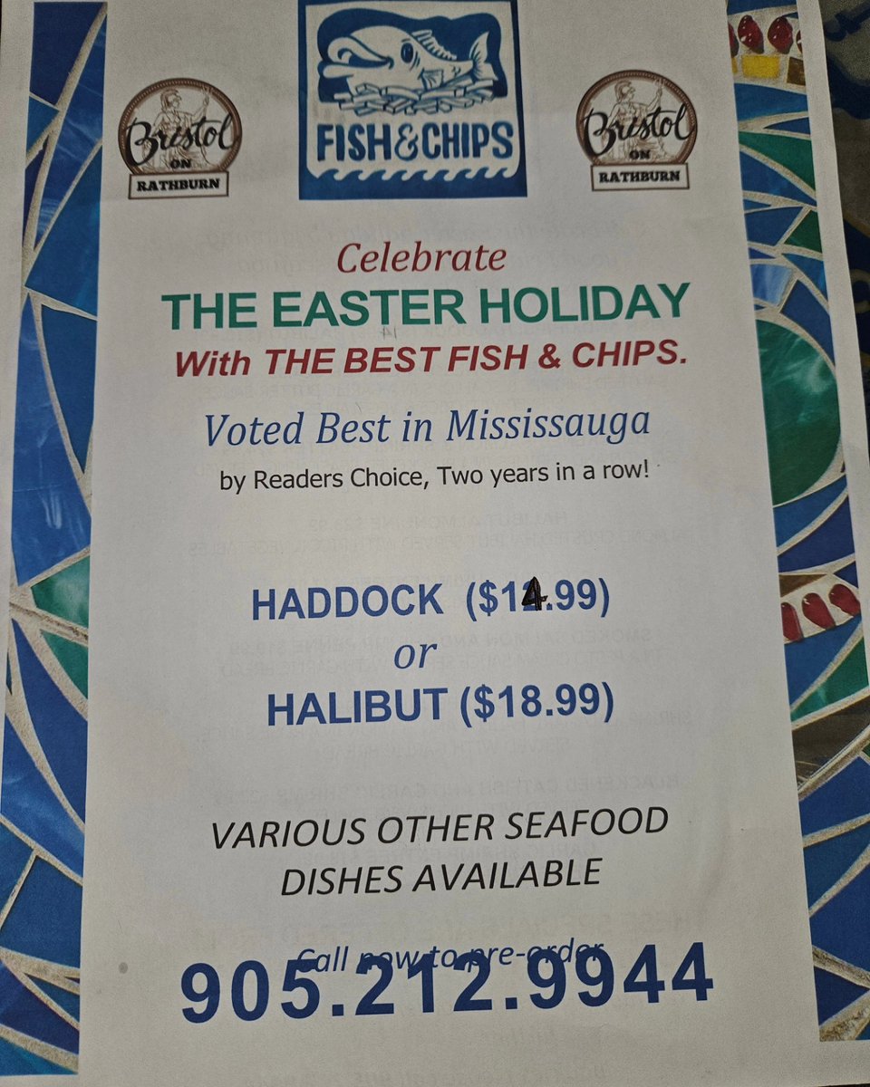 #BristolOnRathburn have a special menu all #EasterLongWeekend 🐰

Our #BidEuchre tourney #EasterSunday starts at 1pm
♣️♦️❤️♠️
📍BRISTOL ON RATHBURN
1891 RATHBURN RD E #MISSISSAUGA
#Brampton #GTA #Toronto #Euchre #MiltonON #Oakville
#ChaseTheAce #Easter #GoodFriday #EasterMonday