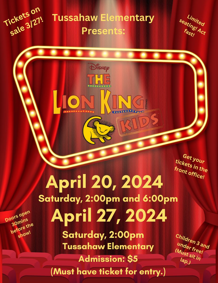 The box office is open!! Get your tickets TODAY!! You don’t want to miss this phenomenal show!