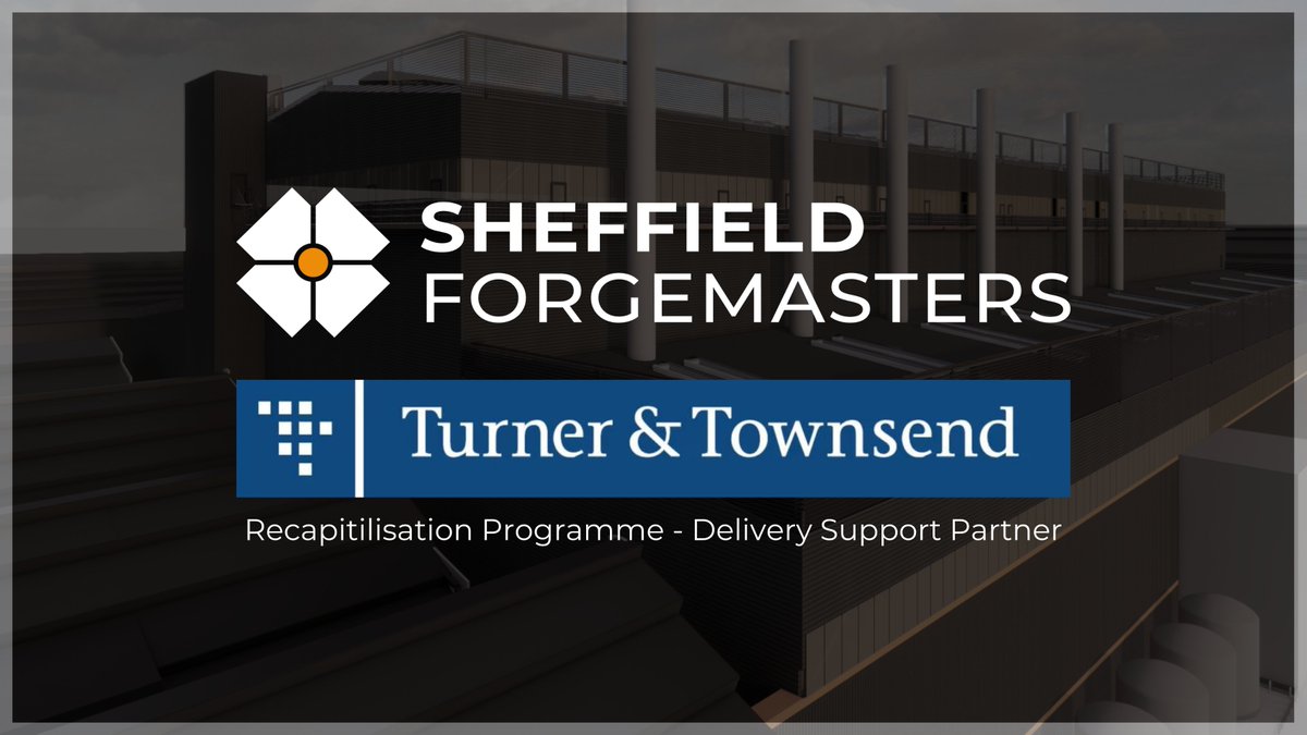 Sheffield Forgemasters has appointed global consultancy firm @TurnerTownsend as the Delivery Support Partner for its recapitalisation programme.

READ MORE: sheffieldforgemasters.com/news-and-insig…