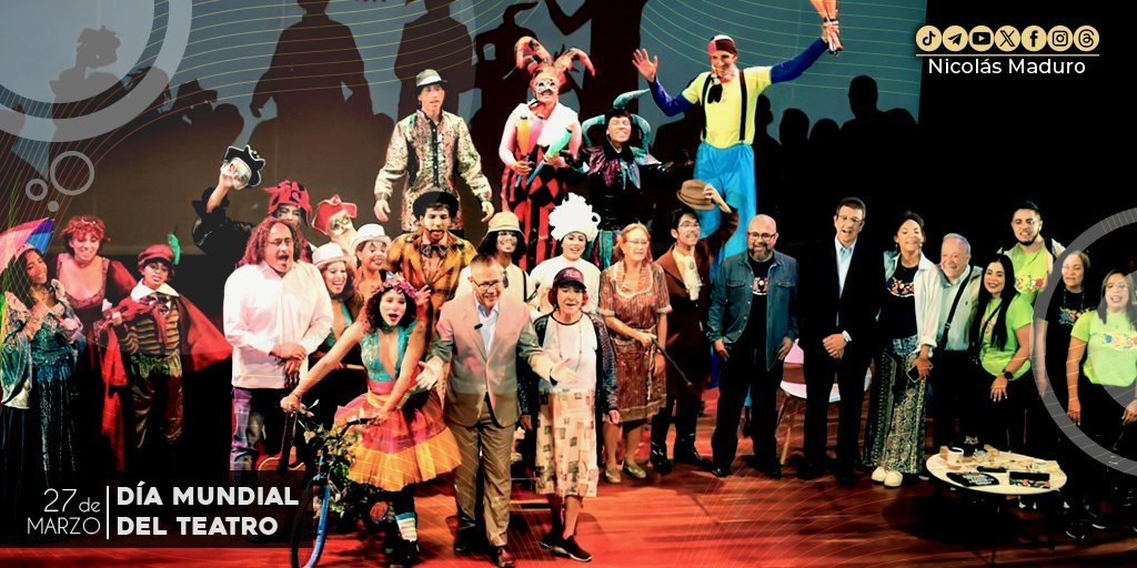 Hoy cuando la banalidad, la violencia y los antivalores se han convertido en la forma más popular de "entretenimiento", hacer teatro es un acto revolucionario. Mi felicitación y reconocimiento a los artistas de las tablas que utilizan este medio para promover la cultura, los