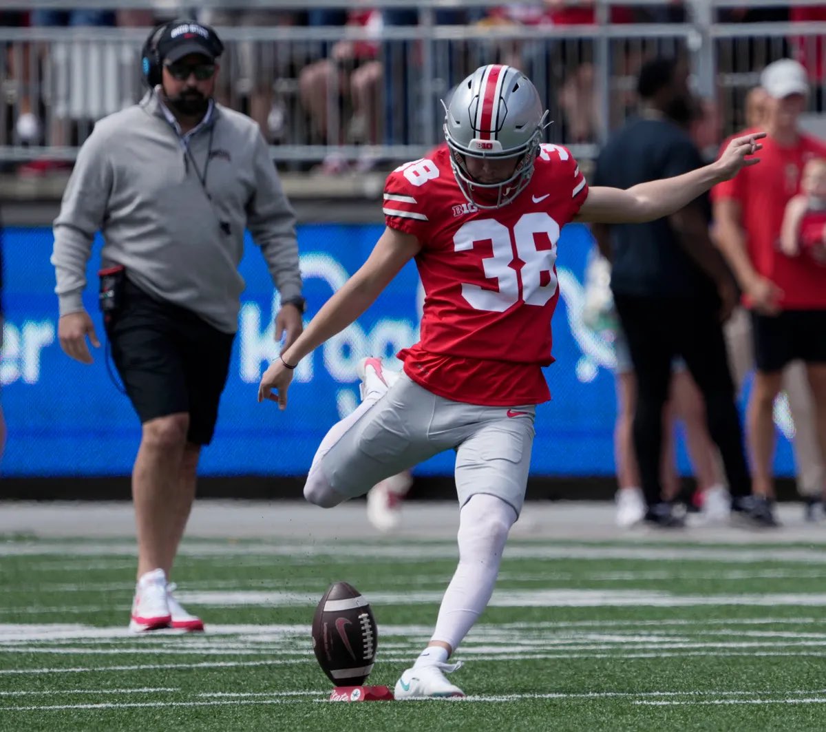 Really excited to be at <a href="/OhioStateFB/">Ohio State Football</a>’s spring practice tomorrow! Thank you to <a href="/theGunnerDaniel/">Gunner Daniel</a> for inviting me out, can’t wait to see the specs in action and get on campus!

<a href="/DublinCoffmanFB/">Coffman Football Updates</a> <a href="/D_Madden_Punter/">Coach Dan Madden</a>
