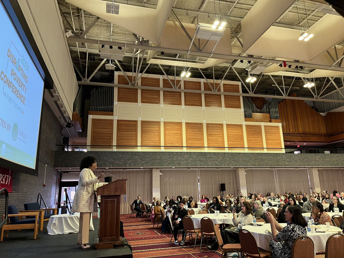 DisruptPoverty's tweet photo. "Embracing and dignifying people with lived experience is how we will make a path forward. People don't need saviors; they need real opportunities to break the cycle of poverty." - @Kim_Janey in her opening remarks this morning. 👏#DisruptPoverty https://t.co/VTSTfVAc6H