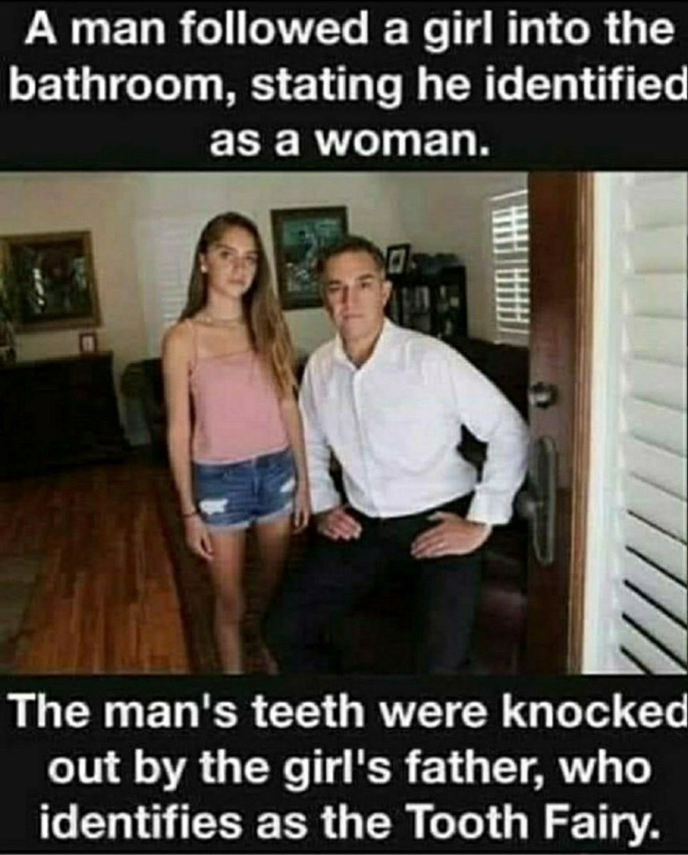 #PeriklesDepot #MAGA #AmericaFirst #Trump2024 🔥 A man followed a girl into the bathroom, stating he identified as a woman! 💥 The man's teeth were knocked out by the girl's father, who identifies as the Tooth Fairy.