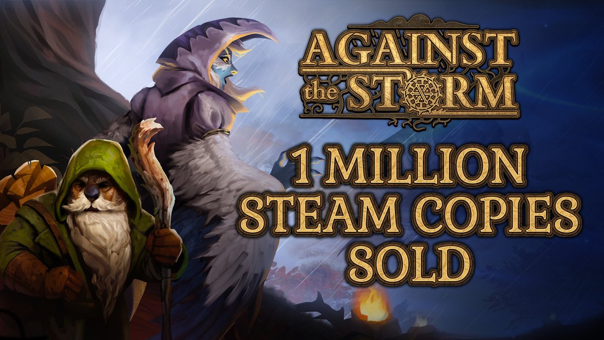 Congratulations to <a href="/EremiteGames/">Eremite Games</a> on crafting a world that has sold an incredible one million copies on Steam. We at Hooded Horse are delighted to be part of your story, and a massive thanks goes out to every single one of you who made this possible.