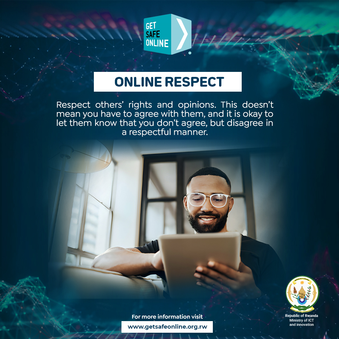 Respect others’ rights and opinions. This doesn’t mean you have to agree with them, and it is okay to let them know that you don’t agree, but disagree in a respectful manner.
#TekanaOnline #OnlineRespect #RwOX