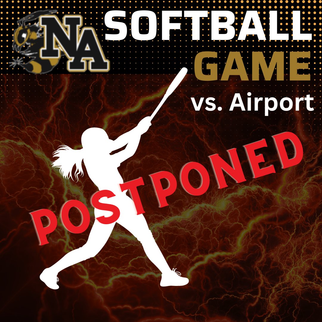 Due to inclement weather, the softball game against Airport on March 27th has been postponed.