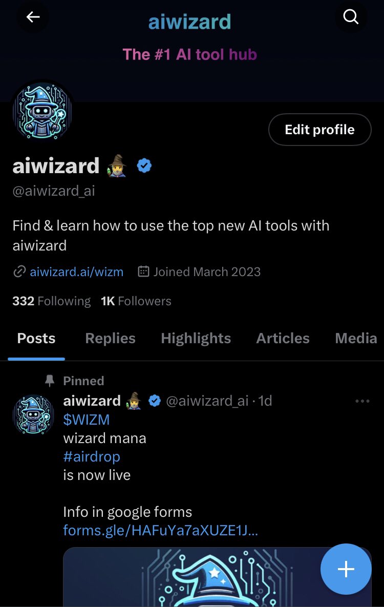 aiwizard_ai's tweet photo. The #wizardgang has just hit 1k on X!
Why?
Find out about wizard mana $WIZM here:
https://t.co/Io3Pyf4rpA https://t.co/2r9z3OlVfX