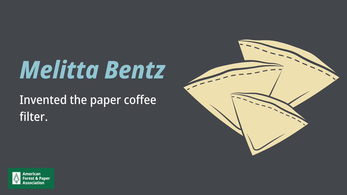 Do you enjoy a cup of drip coffee or a pour-over? Melitta Bentz is who to thank. She was searching for a way to make a cleaner cup of coffee and used a piece of paper to create a filter. The paper coffee filter was born. Learn more about her nyti.ms/2Oyk8dS #WHM