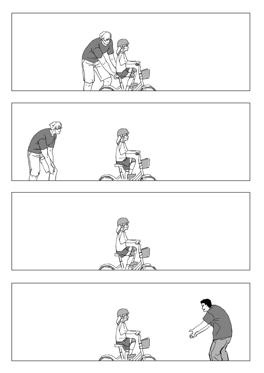 #anime_bbb
自転車の補助輪を外して練習してるルルちゃん 