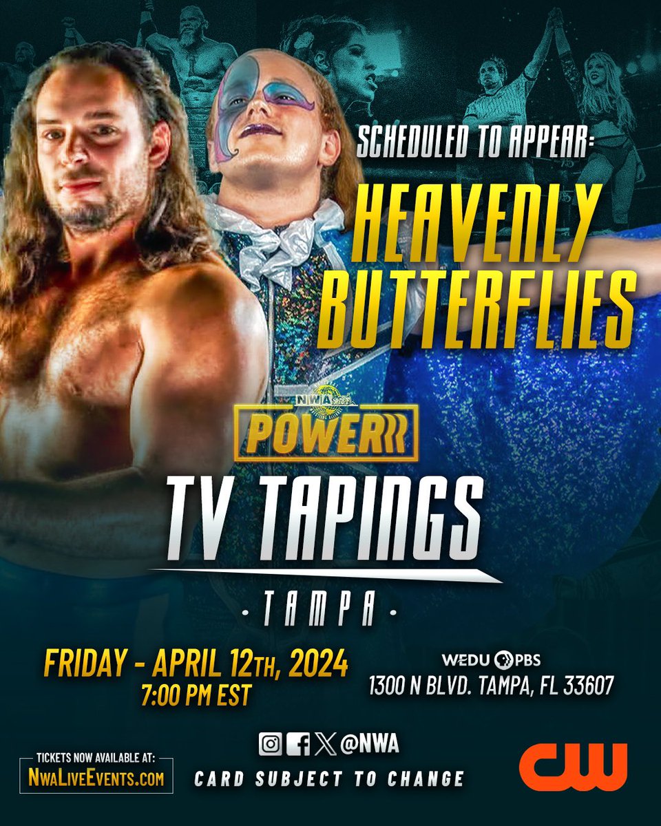 Catch the butterflies live at <a href="/nwa/">NWA</a> 
April 12th &amp; 13th Tampa FL
Message me for ticket info ℹ️