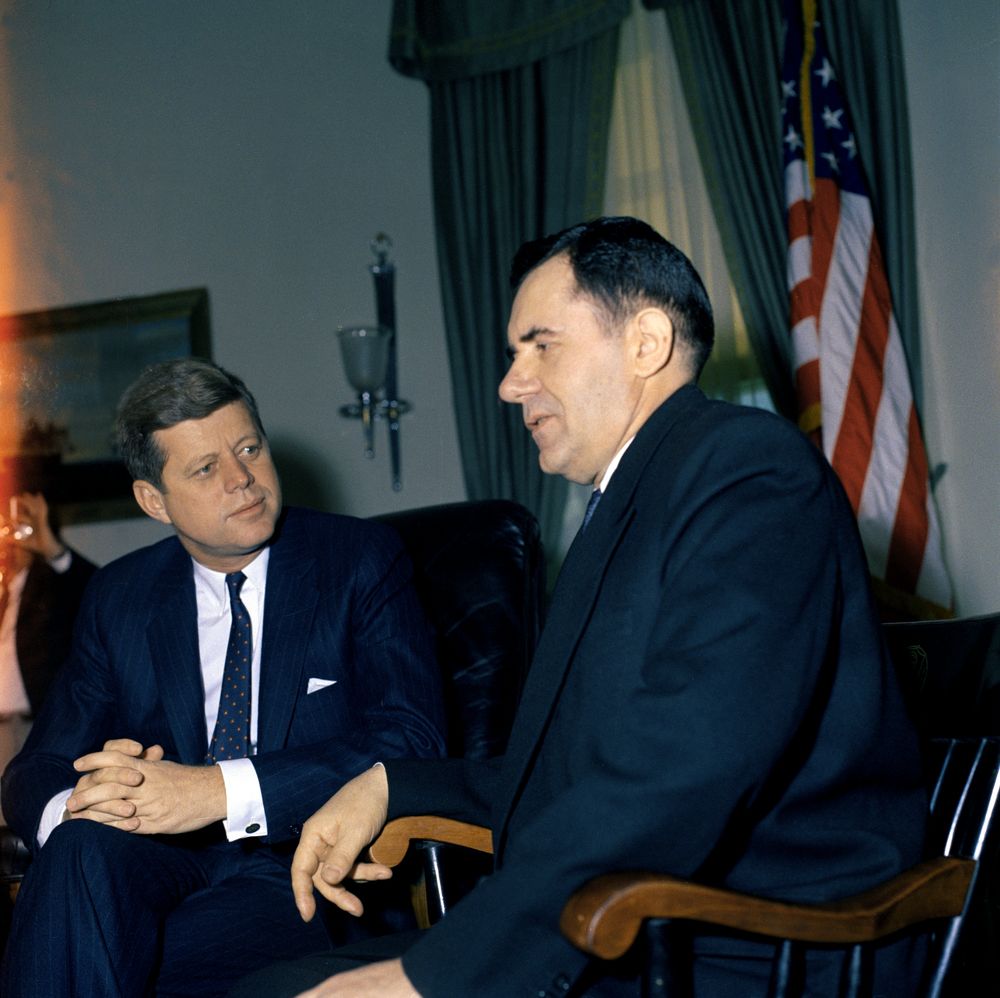 March 27, 1961, 11:59 am - 1:00 pm Meeting with Soviet Foreign Minister Andrei Gromyko on proposals for a neutral Laos. 📷: jfklibrary.org/asset-viewer/a… #otd #tdih #JFKonThisDay