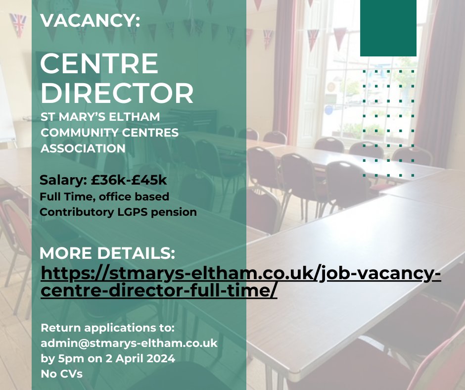 StMarysCCA's tweet photo. 🐰Wishing you a very happy Easter from all of us at St Mary's Eltham CCA🐰
❗️Job opportunity - closing date fast approaching - please share❗️
Full info and to apply: https://t.co/DqLleGXw9Y

#eltham #SE9 #senine #hiring #Greenwich #workinthecommunity #localjobs #jobsingreenwich https://t.co/oOWMFe711N