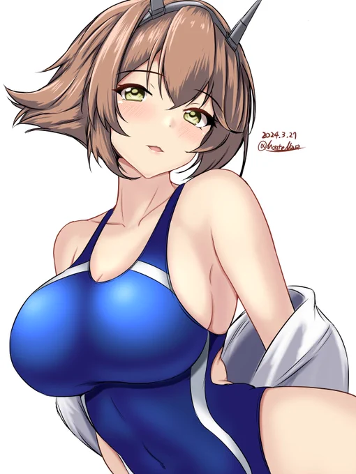 陸奥さん#艦これ版深夜の真剣お絵描き60分一本勝負#艦これ版真剣お絵描き60分一本勝負_20240327#陸奥 