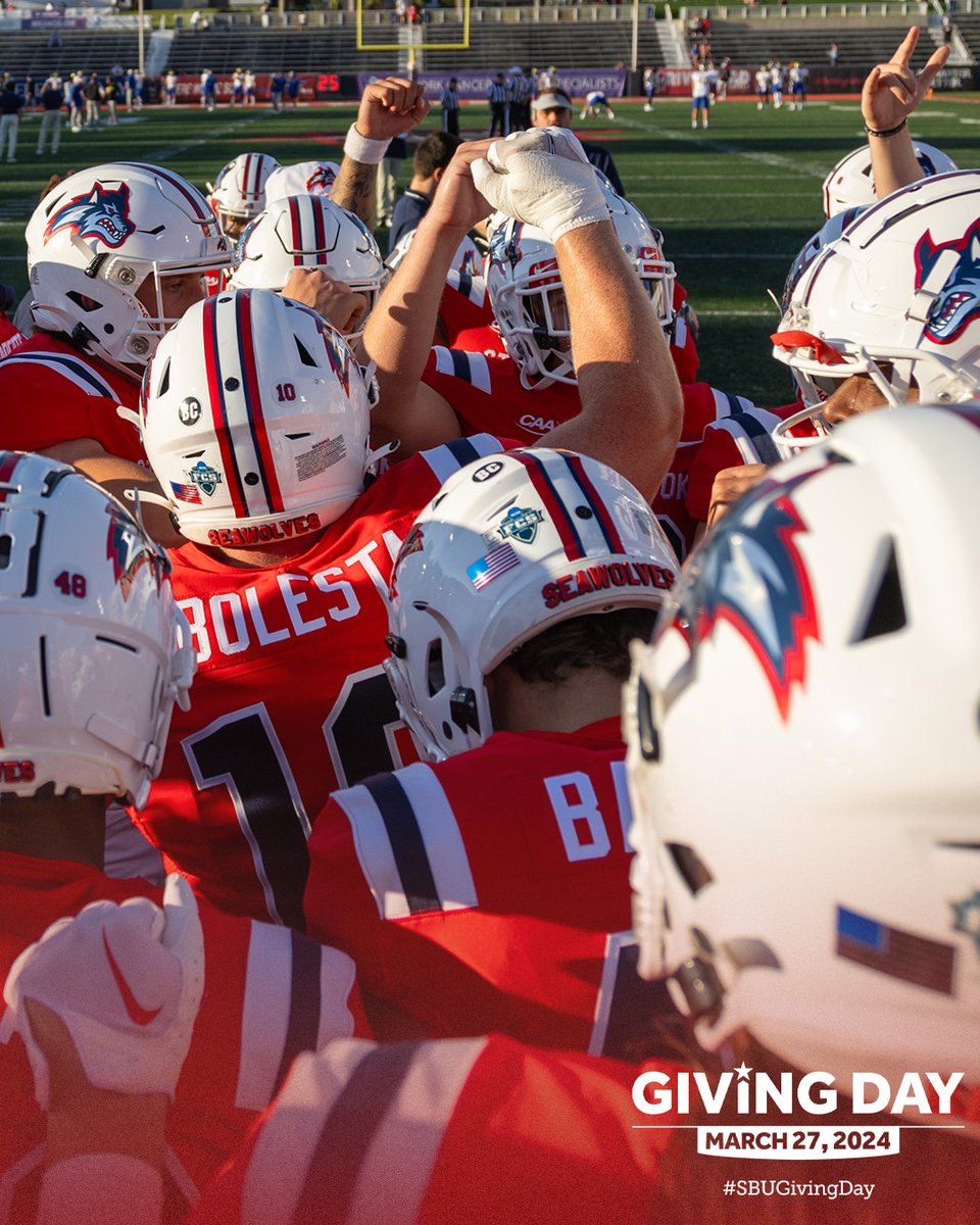 Happy #SBUGivingDay! You are an integral part of our Seawolves family and each gift makes a difference! Here’s the link to get started ⤵️ 🔗 bit.ly/3PDytUB 🌊🐺 x @SeawolvesUnited