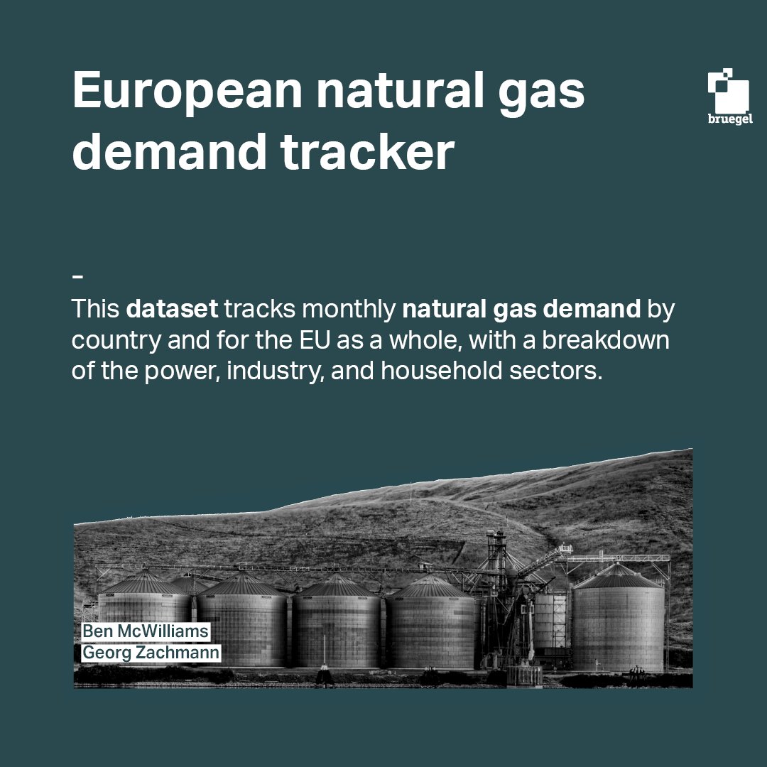 📊 European natural gas demand tracker @McwilliamsBen and @GeorgZachmann's dataset has been updated with 4 new graphs on the natural gas demand by country and for the #EU as a whole. Click below to find out more ⤵️ bruegel.org/dataset/europe…