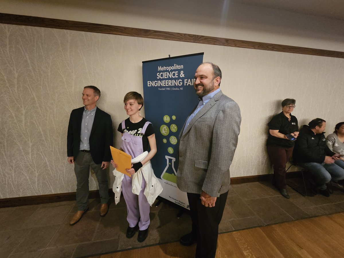 Congratulations to <a href="/OPS_McMillan/">OPS McMillan Middle</a>  students who won awards at this year's <a href="/MSEFOmaha/">MSEF Omaha</a>  Anna  1st in her division and an award from women in engineering. Kayleigh R was 2nd, Nesah  3rd. Annabelle won an award from naval sciences, Kayleigh M from mid west labs and Adam a stem award.