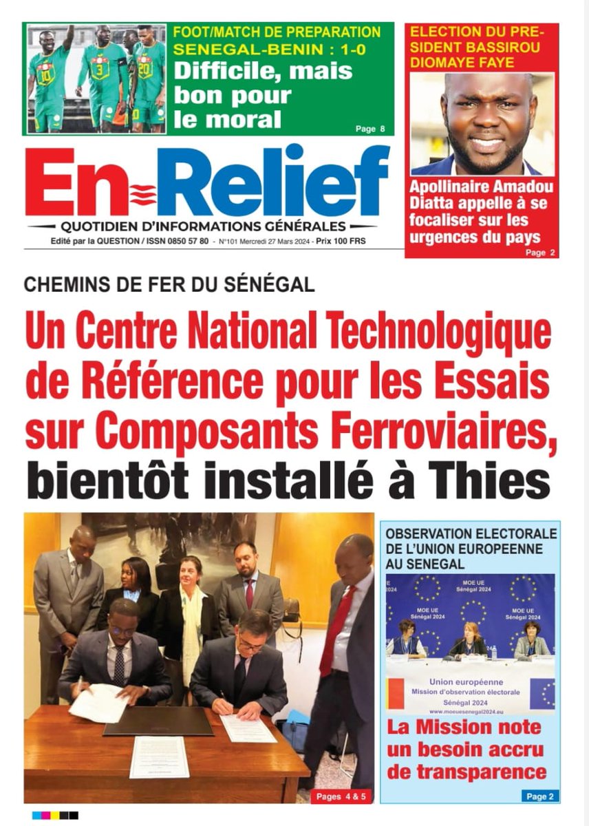 Cfssenegal's tweet photo. La Société nationale des chemins de fer du Sénégal (CFS) sera bientôt dotée d’un Centre National Technologique de Référence pour les Essais sur Composants Ferroviaires (CNREF). #CNREF #CFS #Senegal #Ibertest #railway  #formation #Thiès https://t.co/wSvk7mS8TN