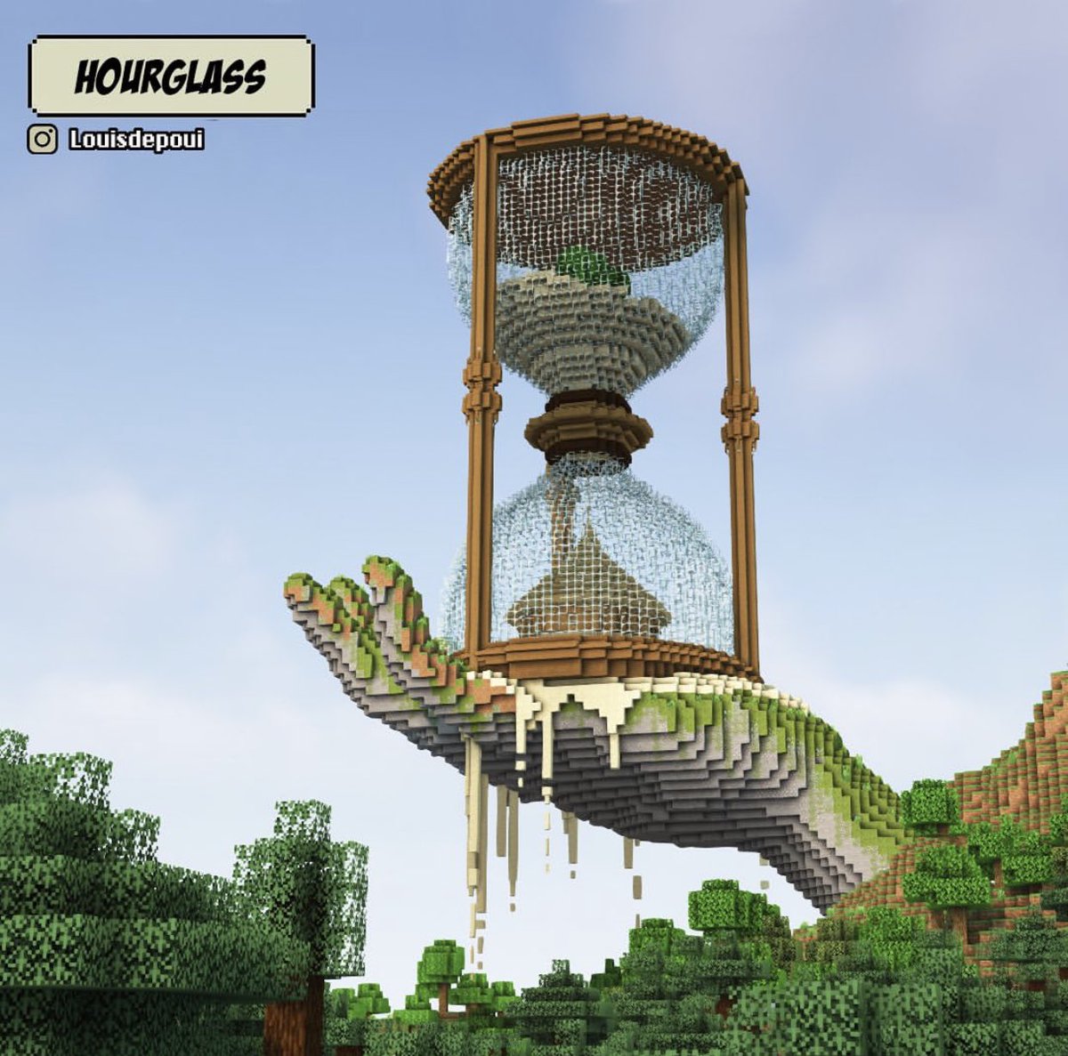 Hourglass built by @louisdepoui #minecraft建築コミュ #MinecraftServer #minecraftbuilds #Minecraft