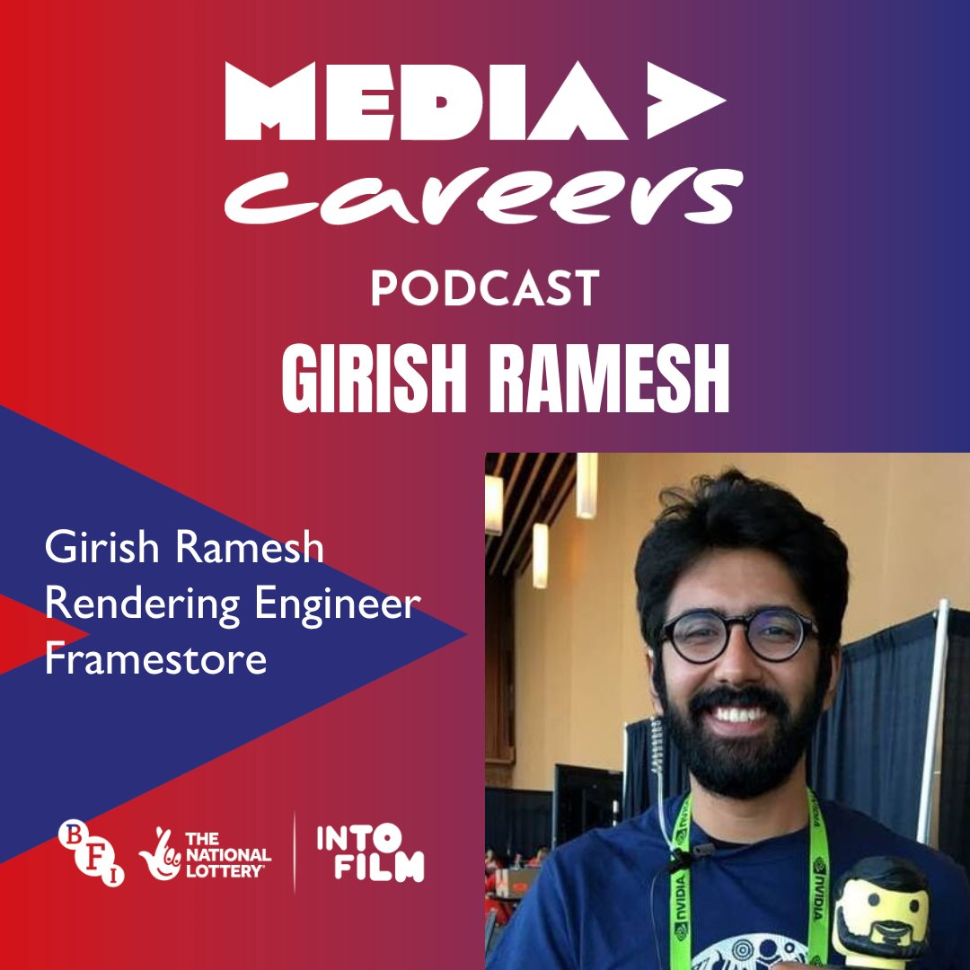 📣Want to learn about careers for young people interested in #Technology?

Supported by <a href="/BFI/">BFI</a> through #NationalLottery funding, this week's #MediaCareersPodcast episode is with rendering engineer Girish Ramesh from Framestore💻 <a href="/MediaCareers_/">Media Careers</a>

Listen now!👉 spoti.fi/3TDjDPc