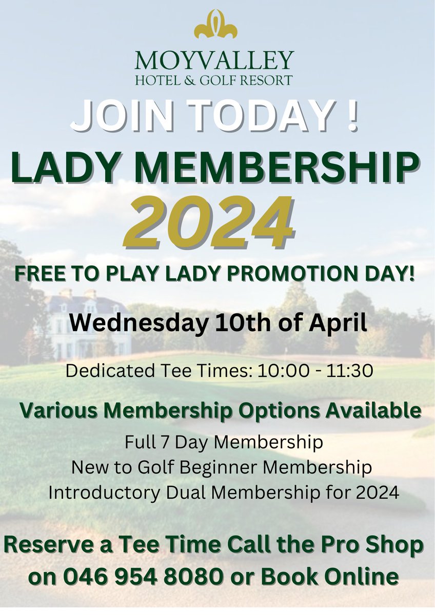 Today we welcomed ladies playing on the first of our free to play membership promotional days. If you missed out, don't worry ! You can book a tee time for our second date, Wednesday 10th of April Reserve online or call the pro shop on 0469548080 visitors.brsgolf.com/moyvalleygolf...