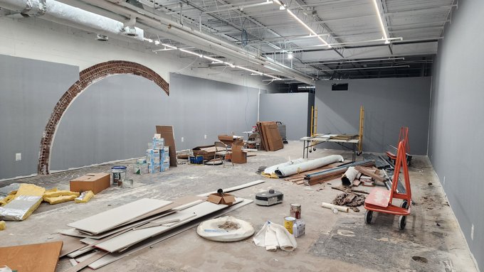 Speaking of the event space, here's some interesting tidbits and progress pics. Transformation in progress